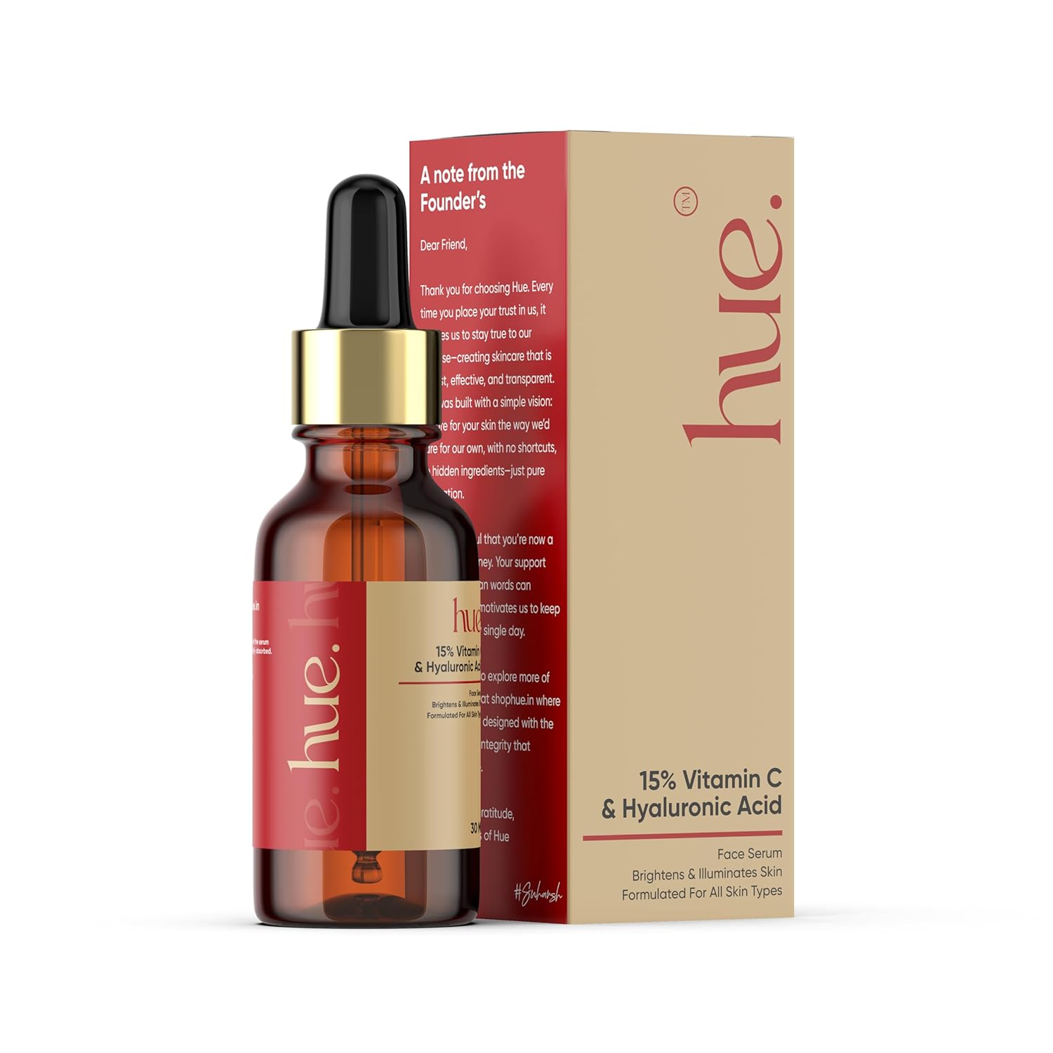 HUE. 15% Vitamin C Serum with box — Why Vitamin C is Essential for Indian Skin